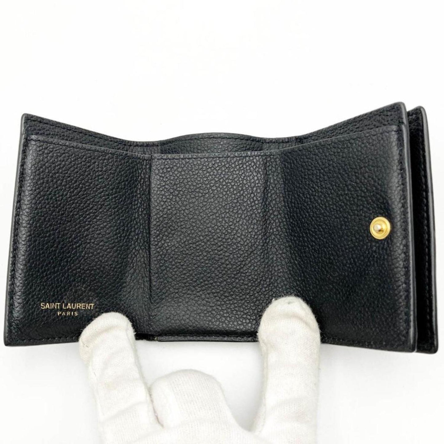 Saint Laurent Cassandra  Leather Wallet  (Pre-Owned)