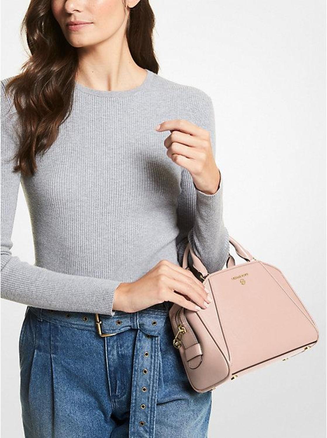 Cleo Small Saffiano Leather Satchel