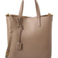 Saint Laurent Toy N/S Leather Shopper Tote, Grey