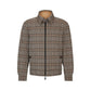 Water-repellent reversible blouson-style jacket with check pattern