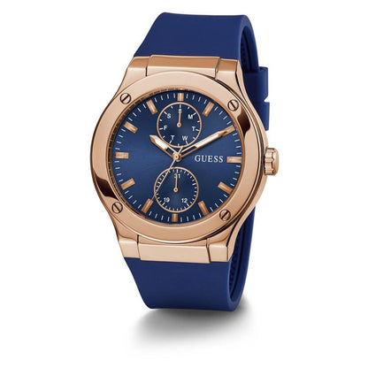 Men's Multi-Function Blue Silicone Watch 45mm