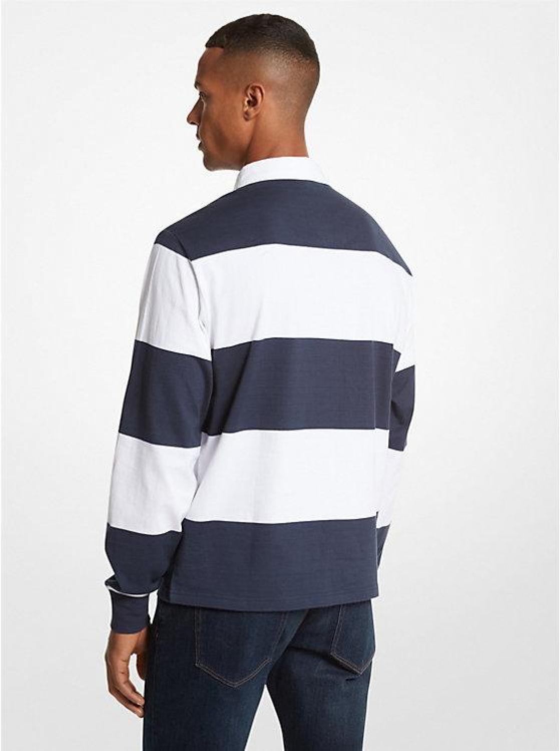 Striped Cotton Rugby Polo