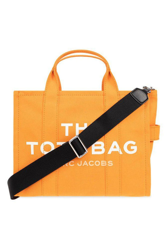 Marc Jacobs Logo Printed Zipped Medium Tote Bag