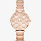 Addyson Rose Gold-Tone Stainless Logo Watch