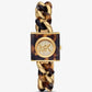 Petite Lock Pavé Gold-Tone and Tortoiseshell Acetate Chain Watch