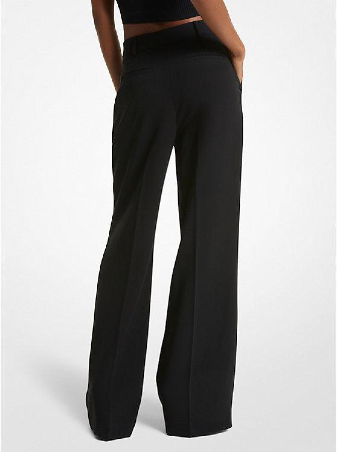 Crepe Wide-Leg Pants