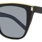 Saint Laurent Unisex New Wave Sunglasses SL 1 Combi 001 Black/Gold 59mm