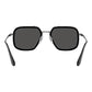 PRADA Men's PR 57XS M4Y5S0 Black Aviator Frame Sunglasses