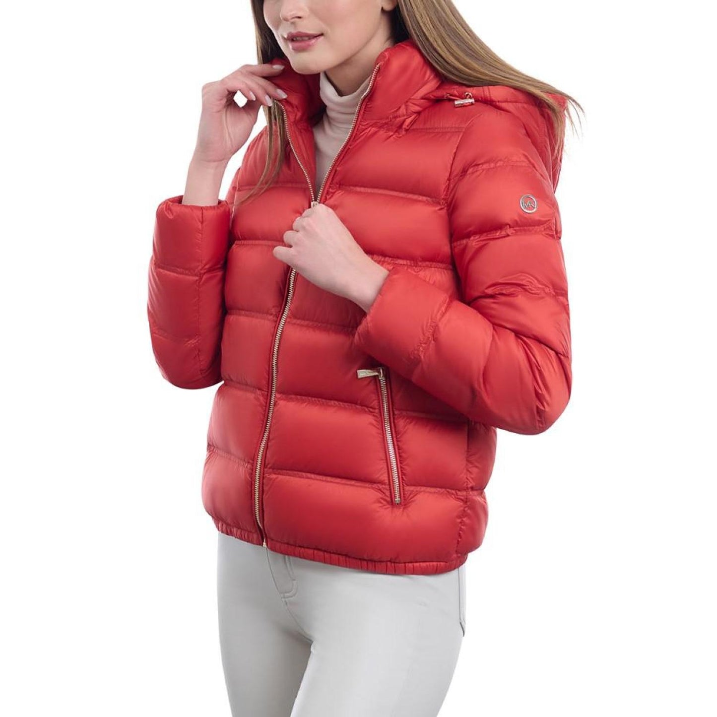 Women's Hooded Packable Bomber Puffer Coat