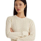 Cable-Knit Puff-Sleeve Sweater