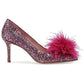 Marabou Womens Pointed Toe Slip On Pumps