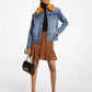 Faux Fur Trim Denim Jacket