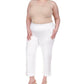 Plus Size Solid Rolled Cuff Pants