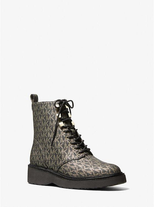 Haskell Metallic Logo Combat Boot