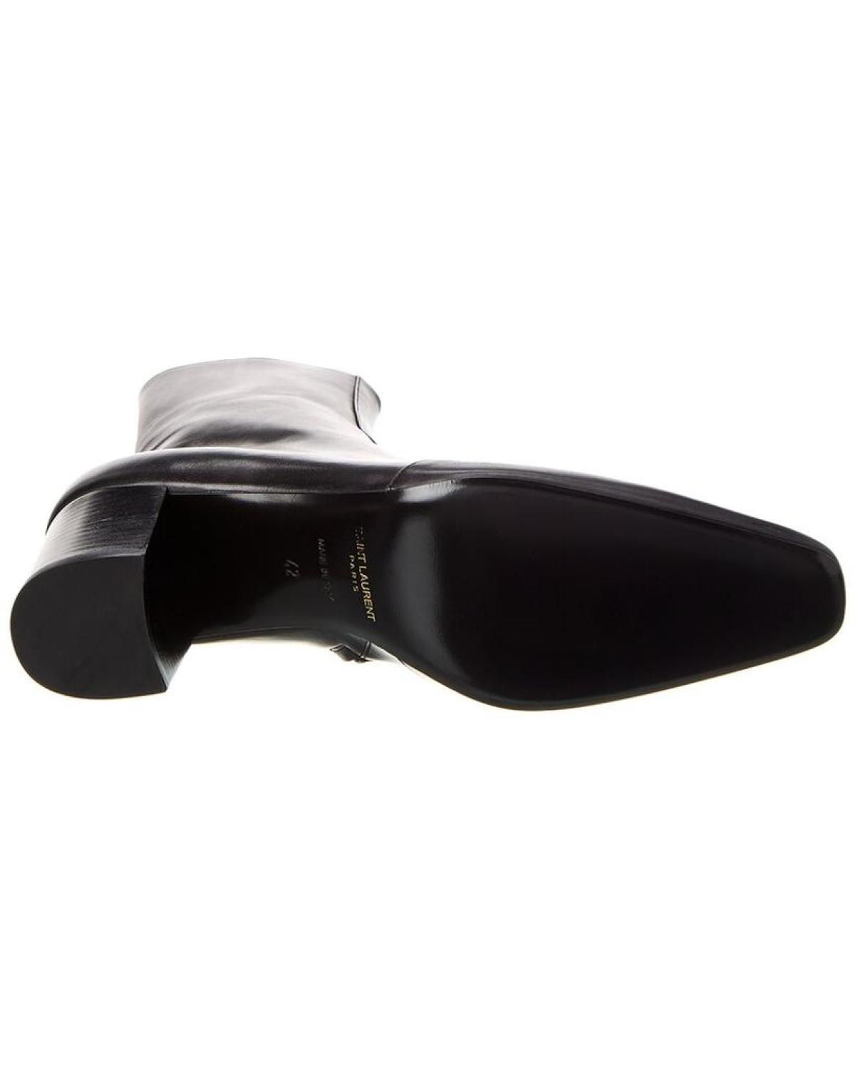 Saint Laurent XIV Zipped Leather Bootie