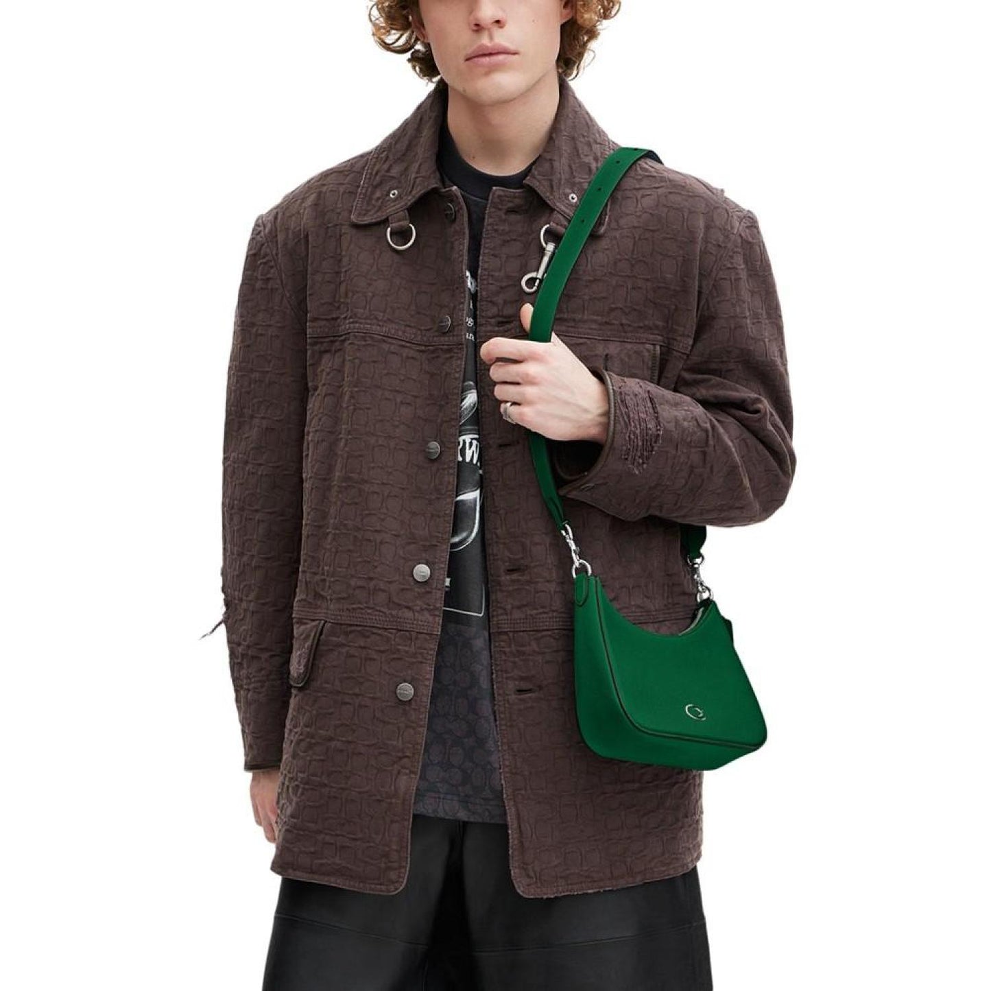 Hobo Small Crossgrain Leather Crossbody