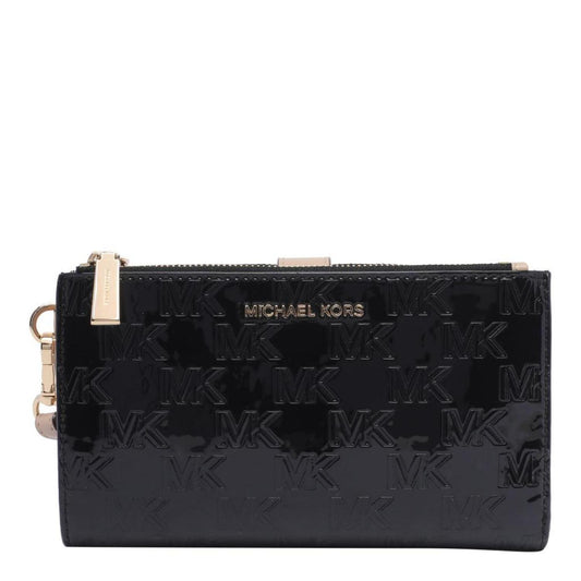 Michael Kors Logo Embossed Foldover Wallet