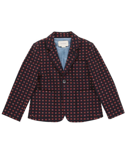 Gucci Tile Jacquard Wool & Silk-Blend Jacket
