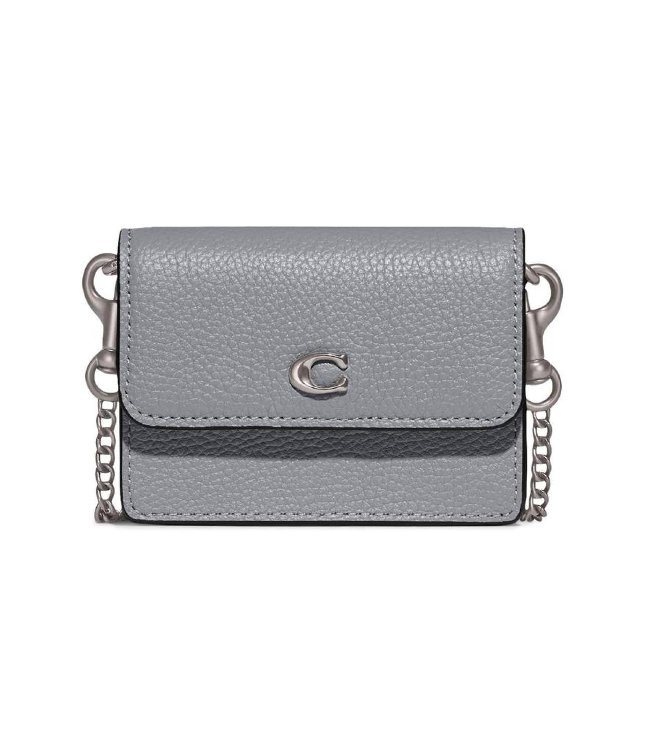 Refined Calf Leather Half Flap Card Case