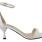Prada Leather Vernice Sandals Ankle Strap Heels Women's Shoes