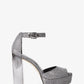 Porter Glitter Chain-Mesh Platform Sandal