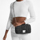 Kensington Large Frayed Denim Shoulder Bag