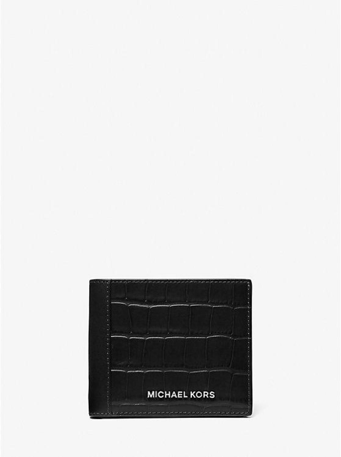 Hudson Crocodile Embossed Leather Billfold