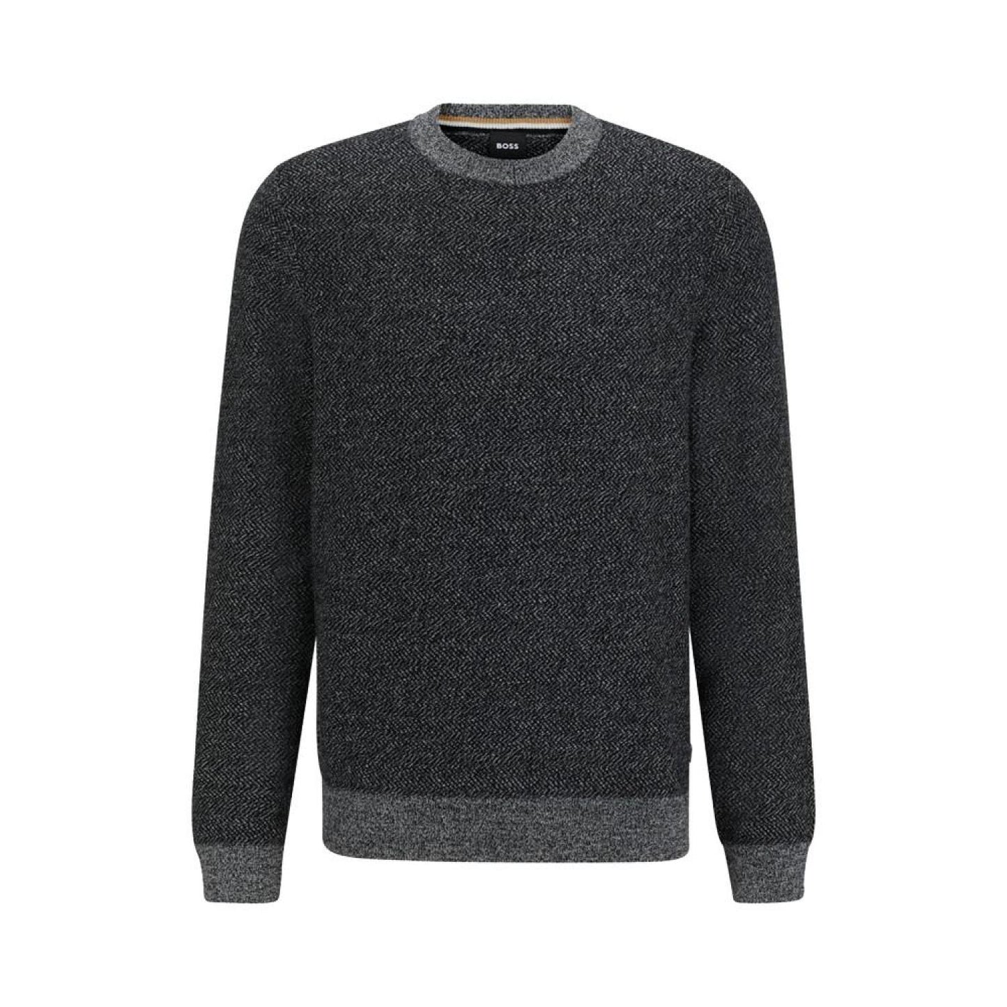 Men's Herringbone Structure Regular-Fit Sweater