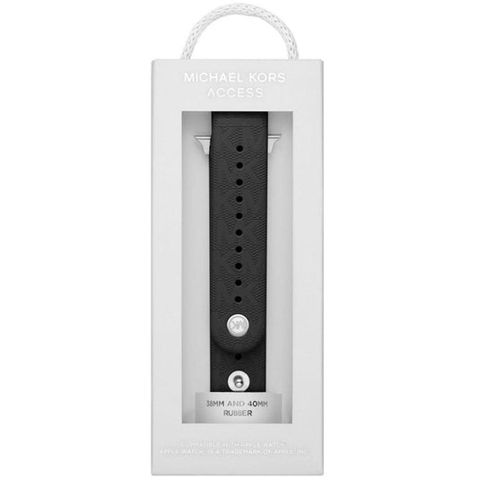 Women's Black Rubber Apple Watch Band, 38mm or 40mm