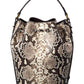 Michael Kors Collection Snake-Embossed Leather Bucket Bag