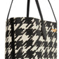 Bleecker Painterly Houndstooth Printed PVC Large Tote