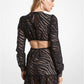 Zebra Eyelet Cotton Cutout Dress