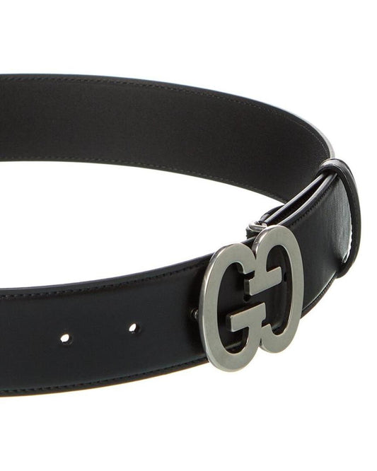 Gucci GG Buckle Wide Leather Belt