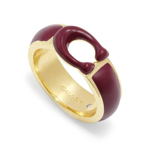 Red Signature Tabby  Sculpted C Band Ring
