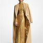 Wool Melton Paillette-Lined Coat