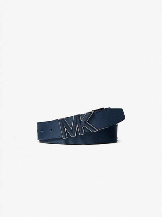 Logo Buckle Leather Belt