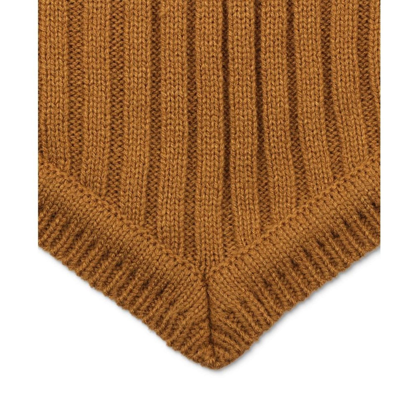 Women's Wide-Rib Button Turtleneck Poncho