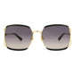 Square-Frame Injection Sunglasses