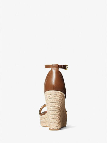 Kimberly Logo and Leather Wedge Sandal