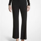 Haylee Double Crepe Sablé Cropped Flared Trousers