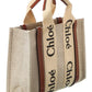 Chloé Woody Small Canvas & Leather Tote