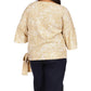 Plus Size Batik Paisley Flounce Sleeve T-Shirt