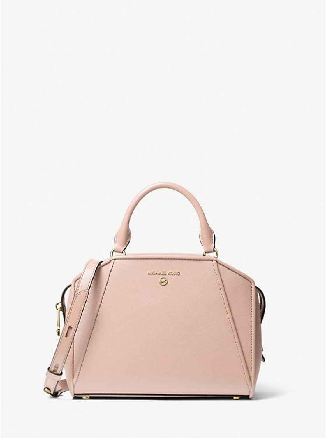 Cleo Small Saffiano Leather Satchel