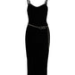 Michael Kors Logo-Belted Stretch Midi Dress