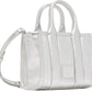 Silver 'The Shiny Crinkle Leather Mini Tote Bag' Tote