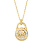 Sterling Silver Mother of Pearl Lock Pendant Necklace