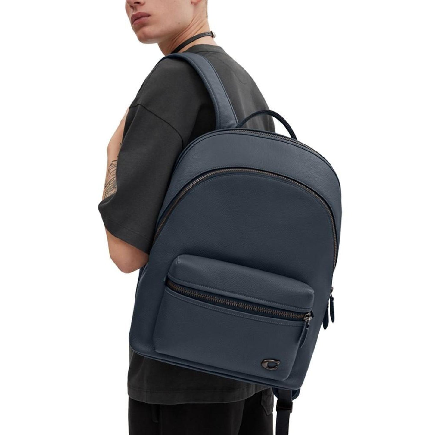 Men's Charter Pebble Leather Backpack