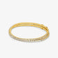 Precious Metal-Plated Brass Double Wrap Tennis Bracelet