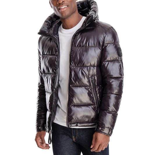 Men's Shiny Hooded Puffer Jacket, Created for Macy's