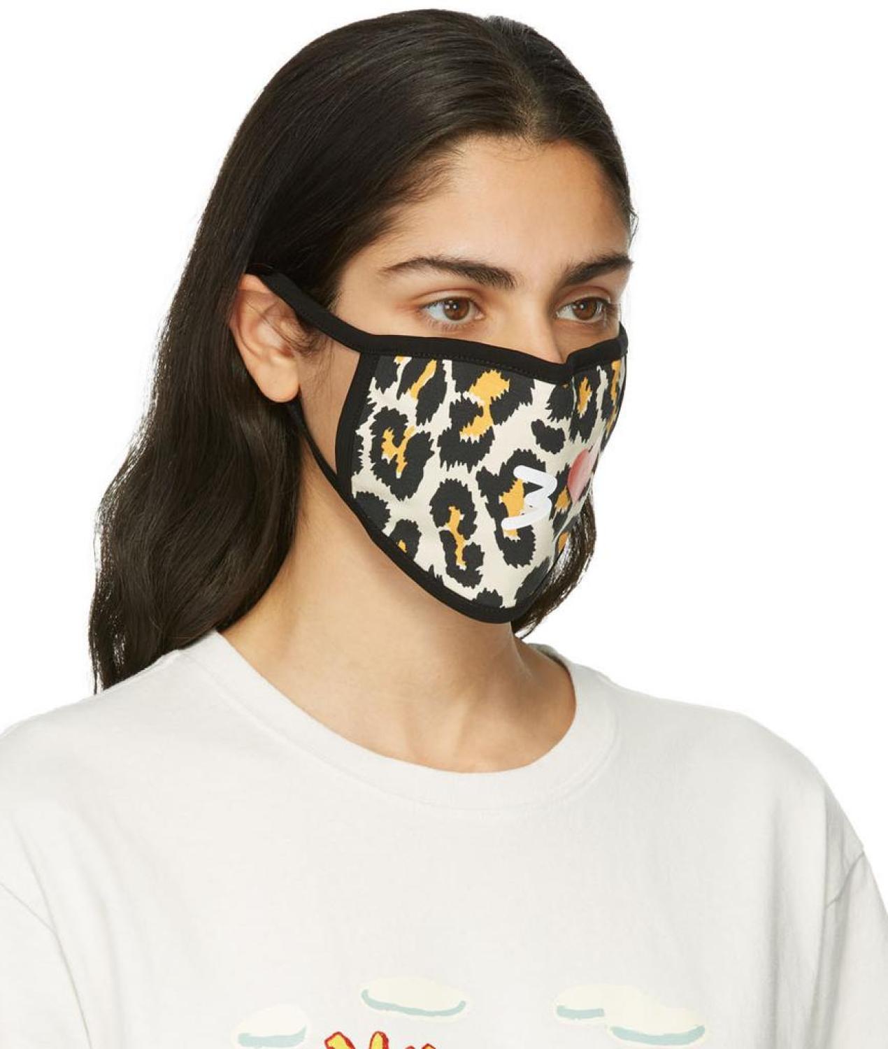 Three-Pack Multicolor Smiley Face Masks